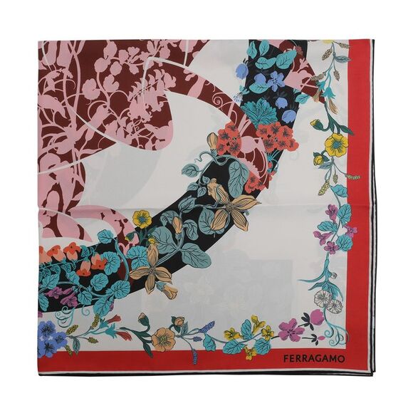 Ferragamo Women Pegaso Printed Silk Foulard